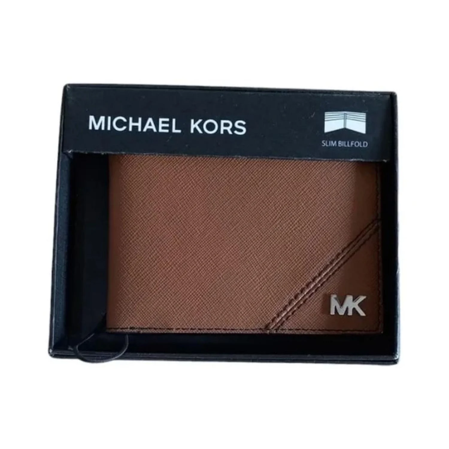 BILLETERA BIFOLD HOMBRE MICHAEL KORS SLIM - MARRON