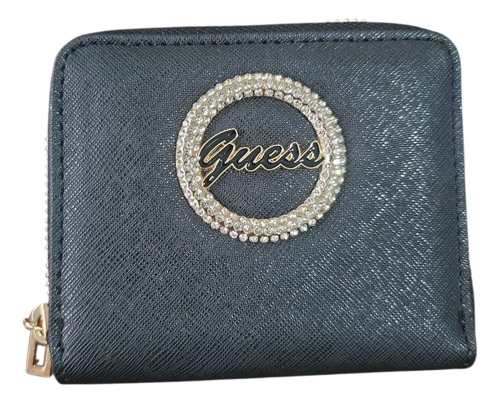 Billetera, Monedero Guess Con Cristales Para Mujer DORADO